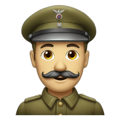 German in ww2 with small moustache sticker