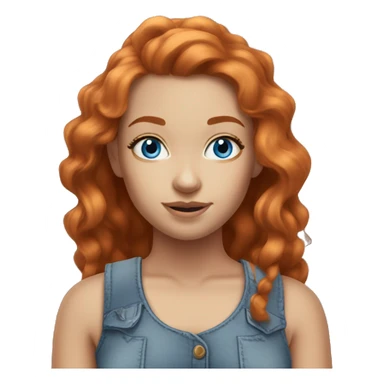 hot girl ginger blue eyes sticker