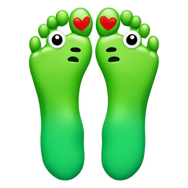 funny feet and green cat sticker