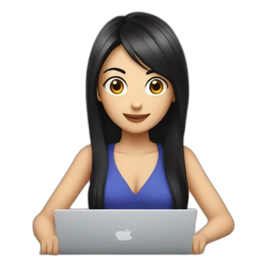 nico-robin-with-a-macbook sticker