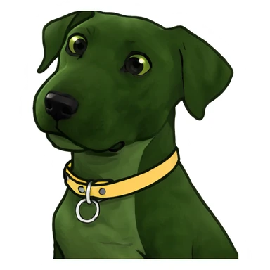 Realistic black Great Dane puppy sticker