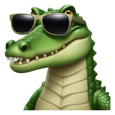 Crocodile wearing sunglasses  sticker