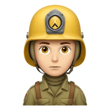 Soldier just face no body generic yellow skin with a gunner helmet that has NO FUCKING ISIGNIA ON THE HELMET sticker