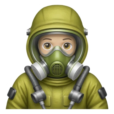 Hazmat suit character from Rust game sticker