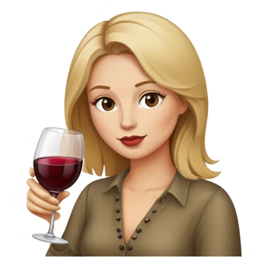Dirty blonde woman drinking Wine  sticker