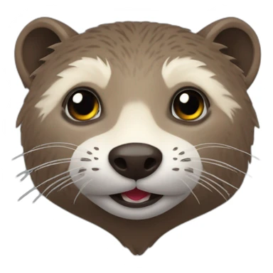 Loutre sur raton laveur sur renard sticker
