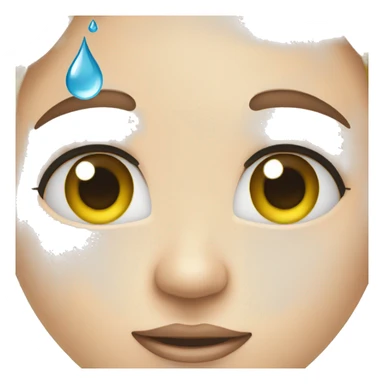 water droplet on face sticker