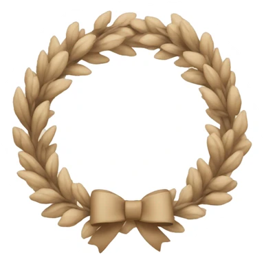 Beige wreath sticker