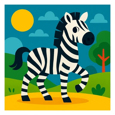 Zebra sticker