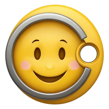 Smiley face peeking sticker
