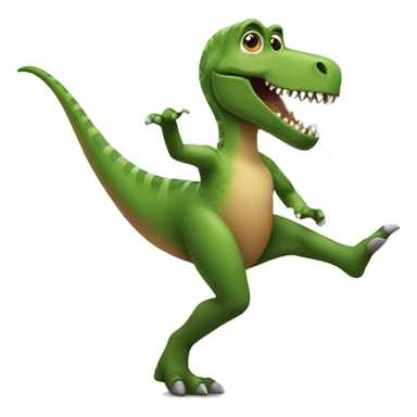 A dinosaur dancing  sticker