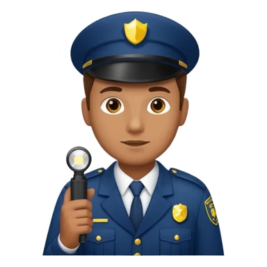 Security Guard with Flashlight right sticker