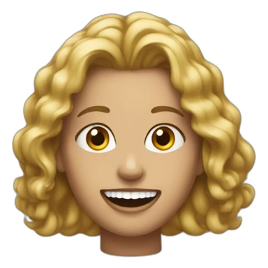 Christiana Ronald with big teeth sticker