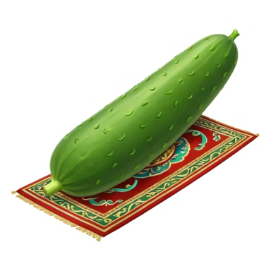 Cucumber with a flyin carpet sticker