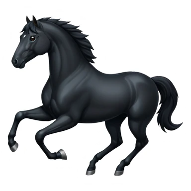 Running black horse  sticker