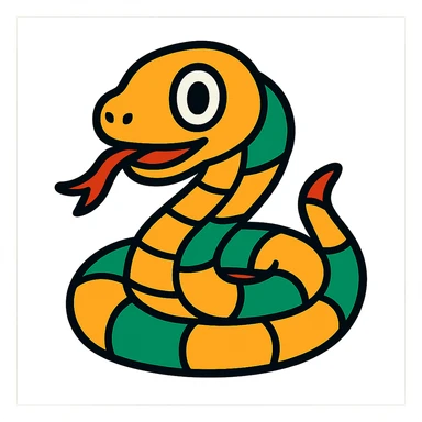 vibrant toon style snake sticker