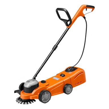 Echo lawn trimmer with  orange  sticker