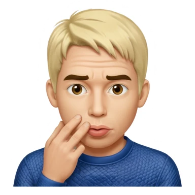 sucking cheek face from zoolander sticker