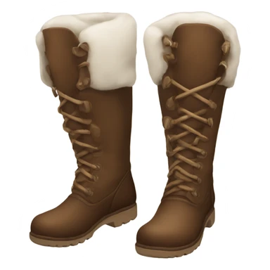 Winter brown boots sticker