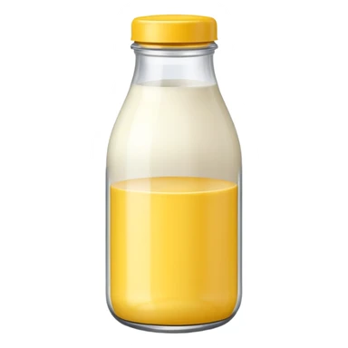baby Milk bottle yellow sticker