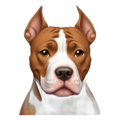 Copper and white colored pitbull sticker