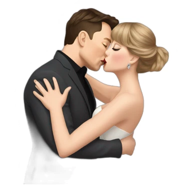 elon musk taylor swift kissing sticker