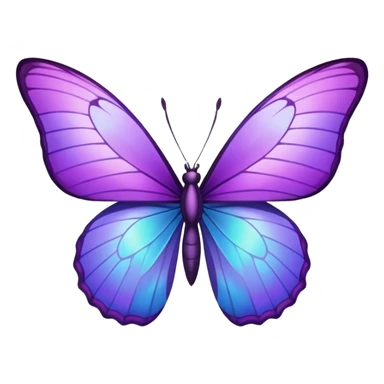 Purple butterfly with sharp ends on their wings sticker