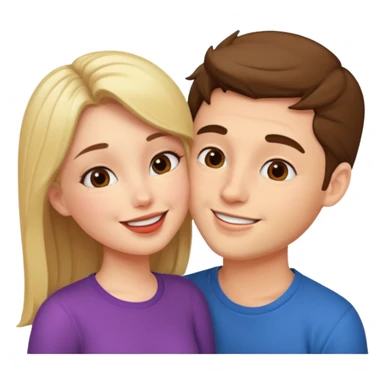 Girl and guy kissing sticker