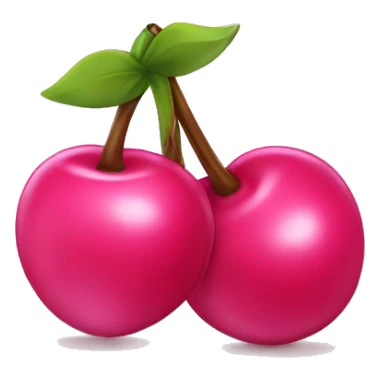 Pink cherries with a bow on it sticker
