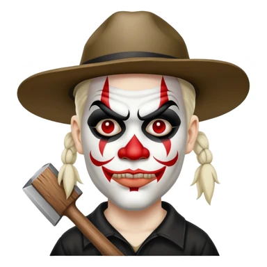 A juggalo with a hatchet sticker