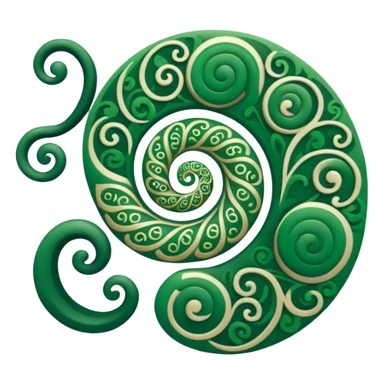 Unity Māori koru design at top sticker