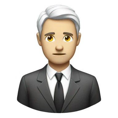 depressed white-collar worker sticker