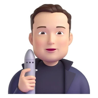 Elon Musk friendly expression sticker