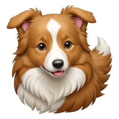 Tan Border Collie tail sticker