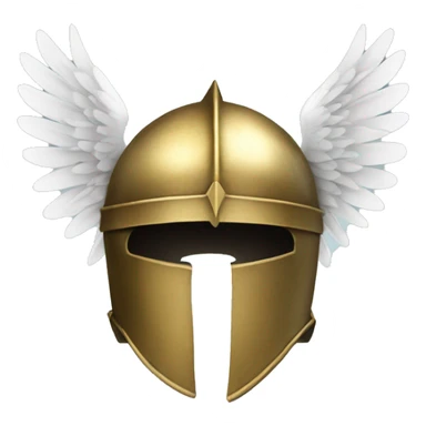 knight helmet with wings sticker