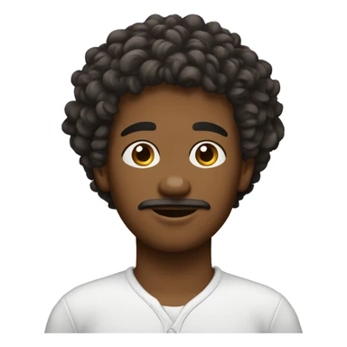 Garçon métisse cheveux bouclés court sticker