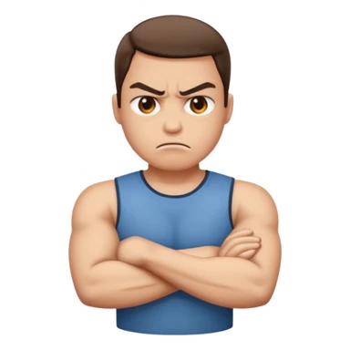 angry crossing arms sticker