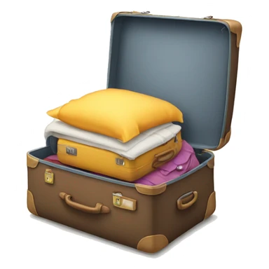 overflowing suitcase sticker