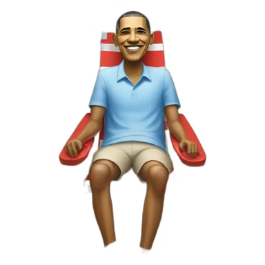 Barak Obama at the beach sticker