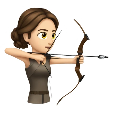 Katniss Everdeen shooting with a bow sticker