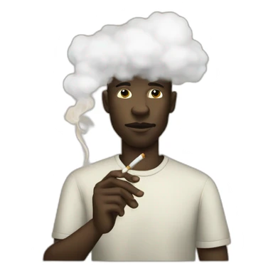 Black men high smoking a joint sticker