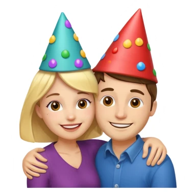 Couple hugs on photobooths sticker