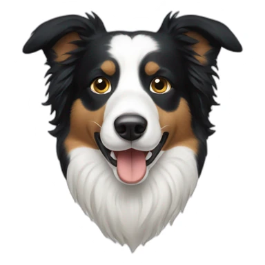 border collie only white sticker