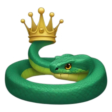 snake emoji with crown sticker