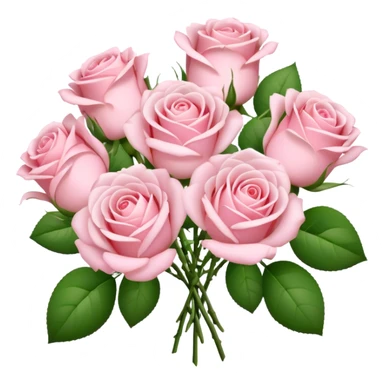 bouquet of light pink roses sticker