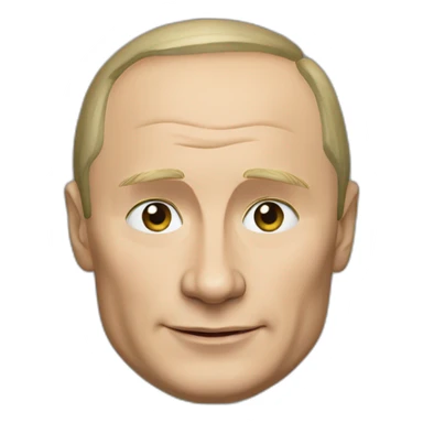 Vladimir Putin with Flag of Russia sticker