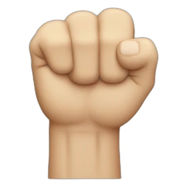 Fist where thumb is tucked into hand sticker