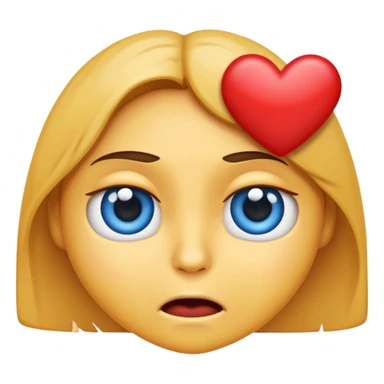 Generame un emoji que tenga los ojos de corazón roto y llore sticker