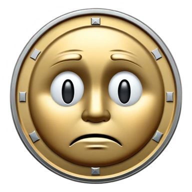 25 cent sad face art sticker