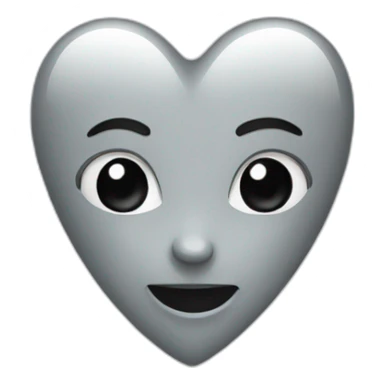 coeur argenté sticker